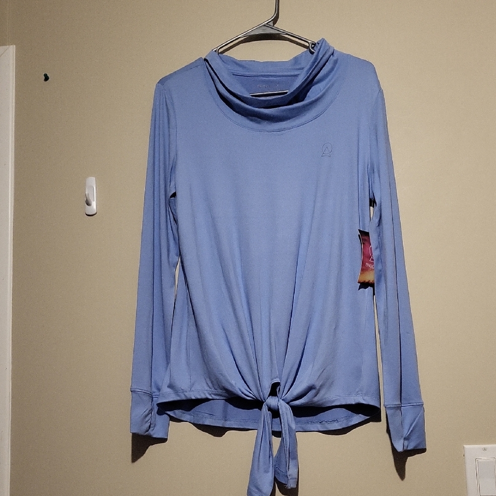 Women's Blue Long Sleeve Top
